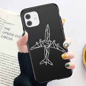NEW iPhone 12 Pro Max Black Plane Cute Phone Case